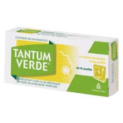 Tantum Verde cu aroma de lamaie 3 mg, 20 pastile, Angelini
